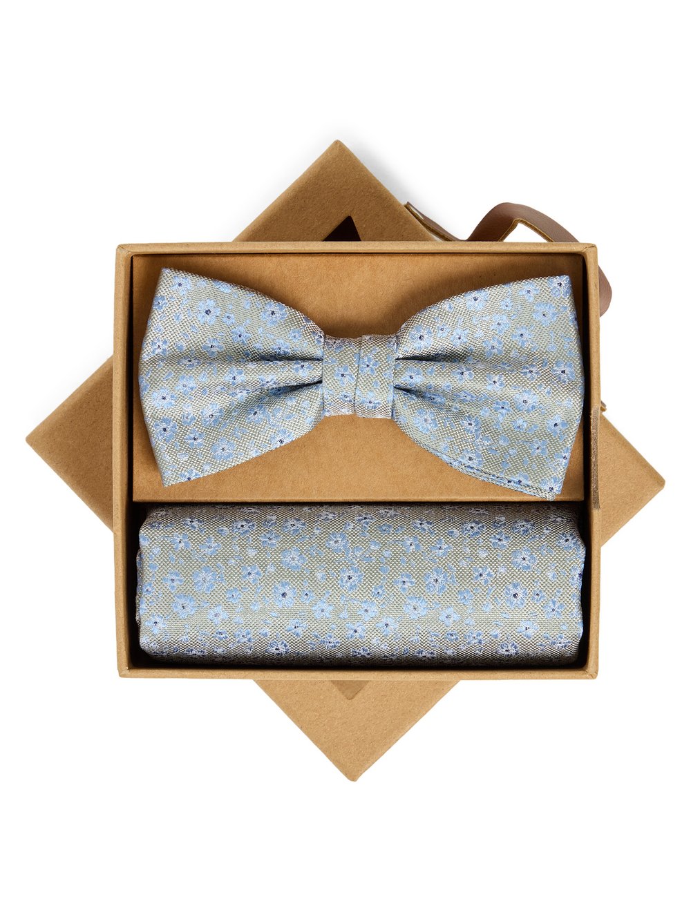 Finshley & Harding London Fliege und Einstecktuch aus Seide Herren Seide (100%) mehrfarbig gemustert, ONE SIZE