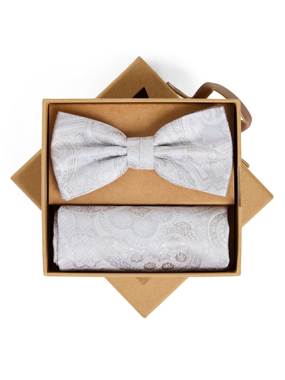 Finshley & Harding London Fliege und Einstecktuch aus Seide Herren Seide (100%) mehrfarbig gemustert, ONE SIZE