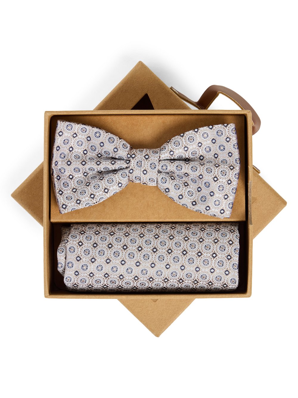 Finshley & Harding London Fliege und Einstecktuch aus Seide Herren Seide (100%) mehrfarbig gemustert, ONE SIZE