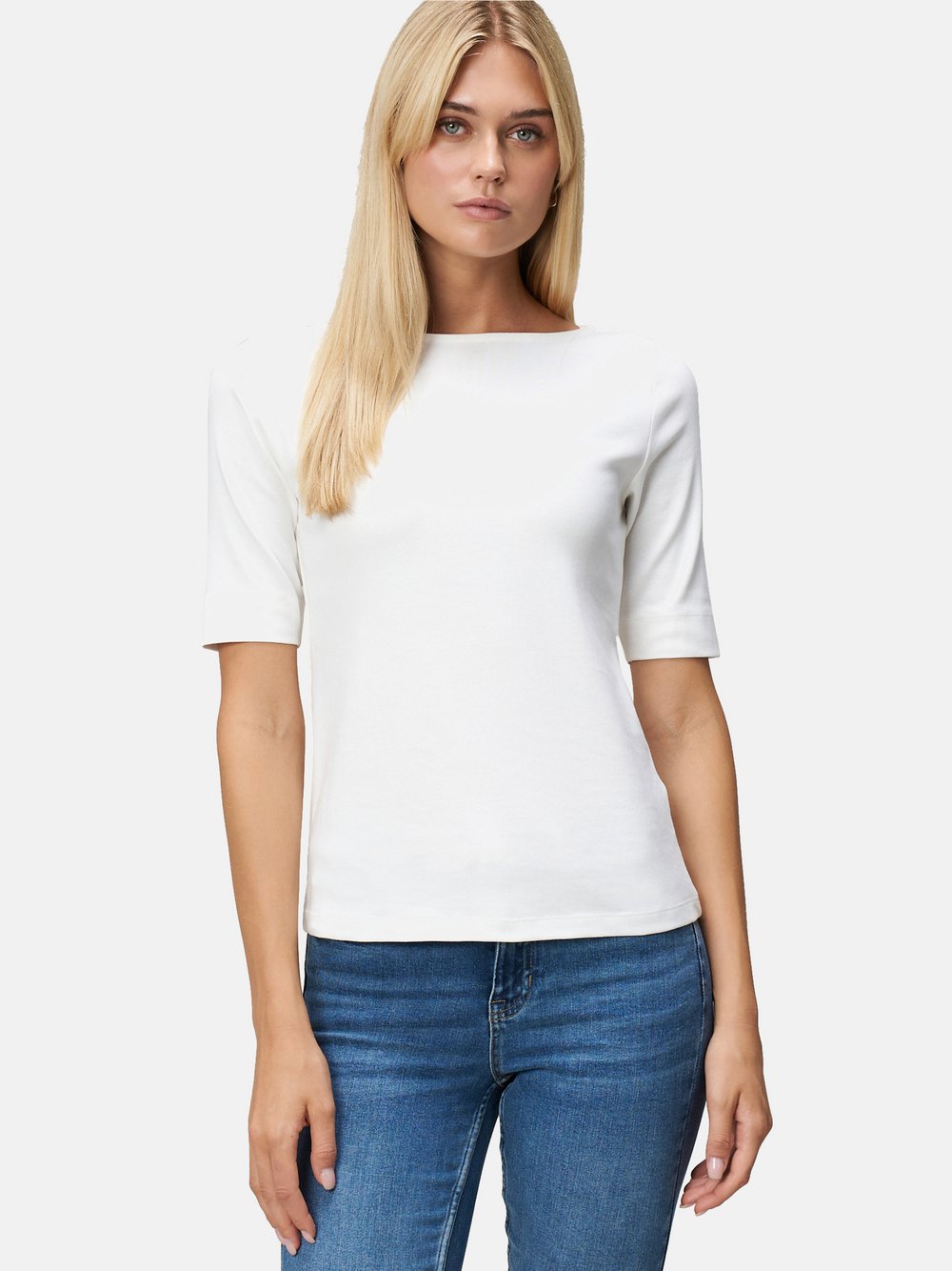 zero Baumwollshirt Damen Baumwolle weiß, 38