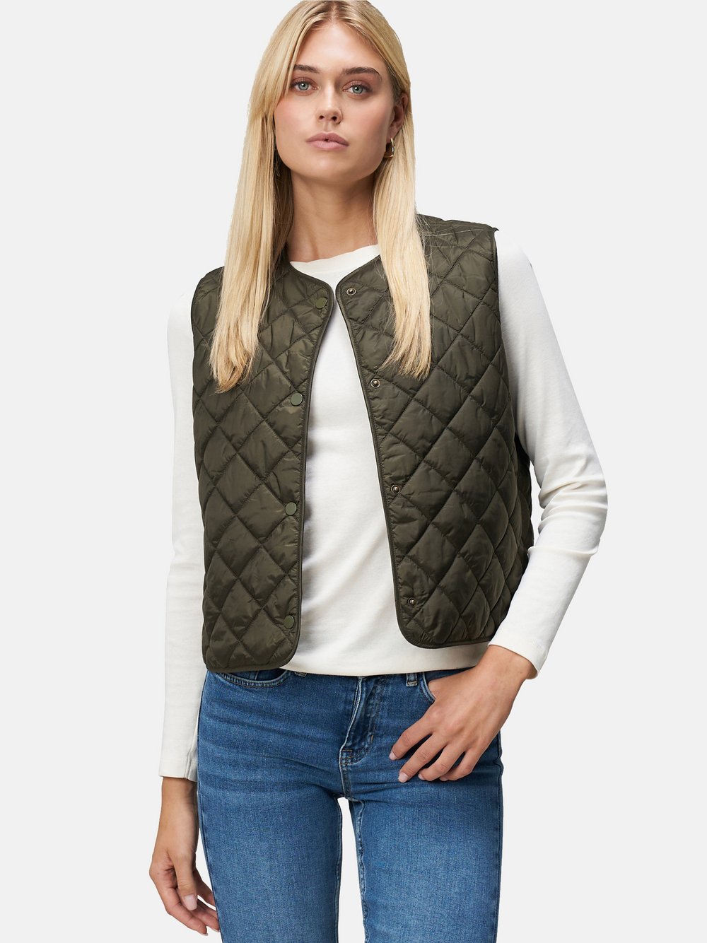 zero Steppweste Damen Polyamid grün, 38