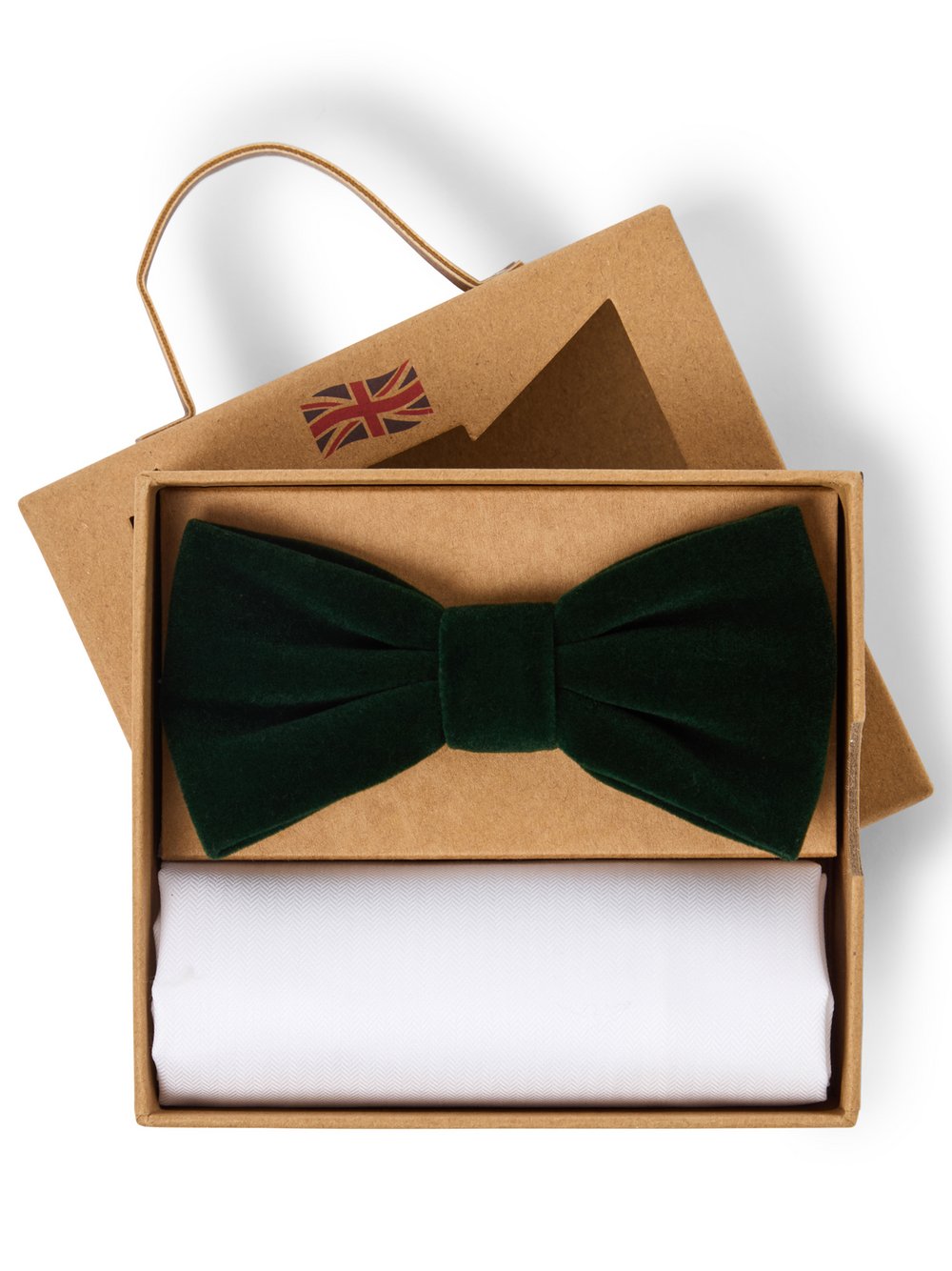 Finshley & Harding London Samt-Fliege und Einstecktuch Herren Baumwolle mehrfarbig, ONE SIZE