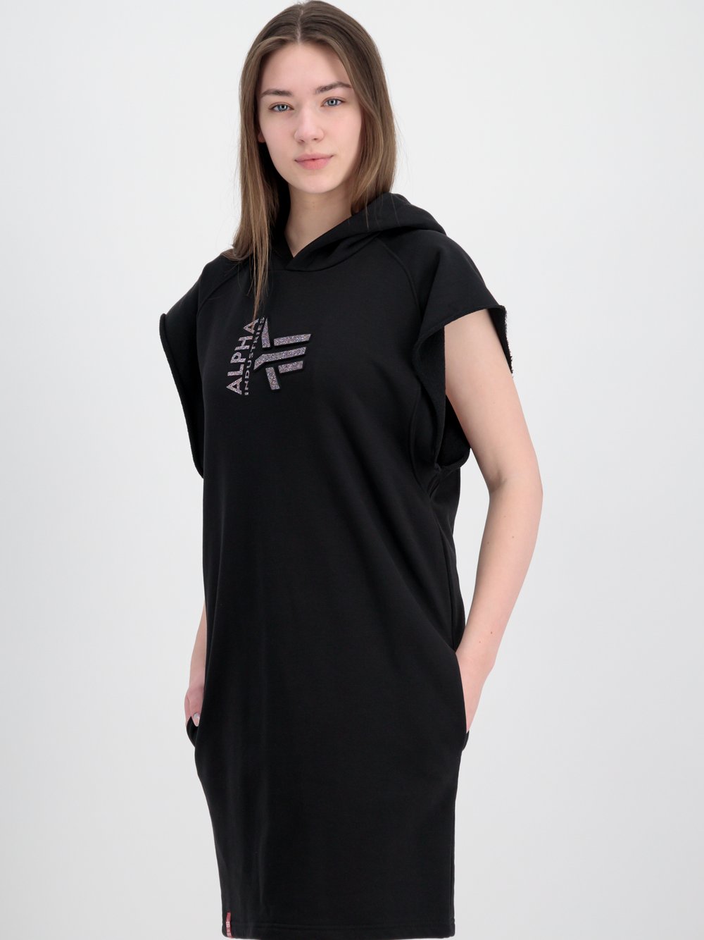 Alpha Industries Kleid Damen Baumwolle schwarz, S
