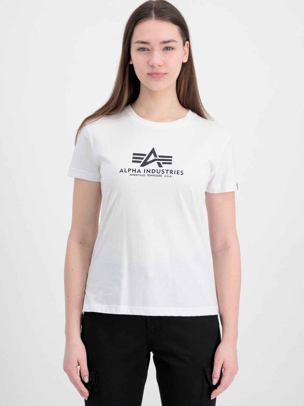 Alpha Industries T-Shirt Damen Baumwolle weiß, L
