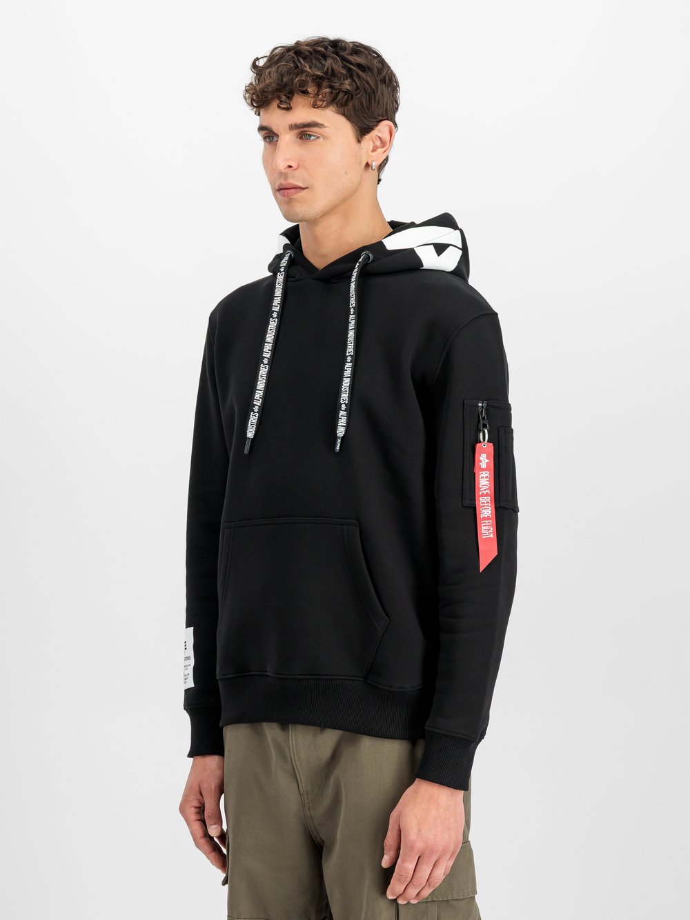 Alpha Industries Kapuzenpullover Herren Baumwolle schwarz, M