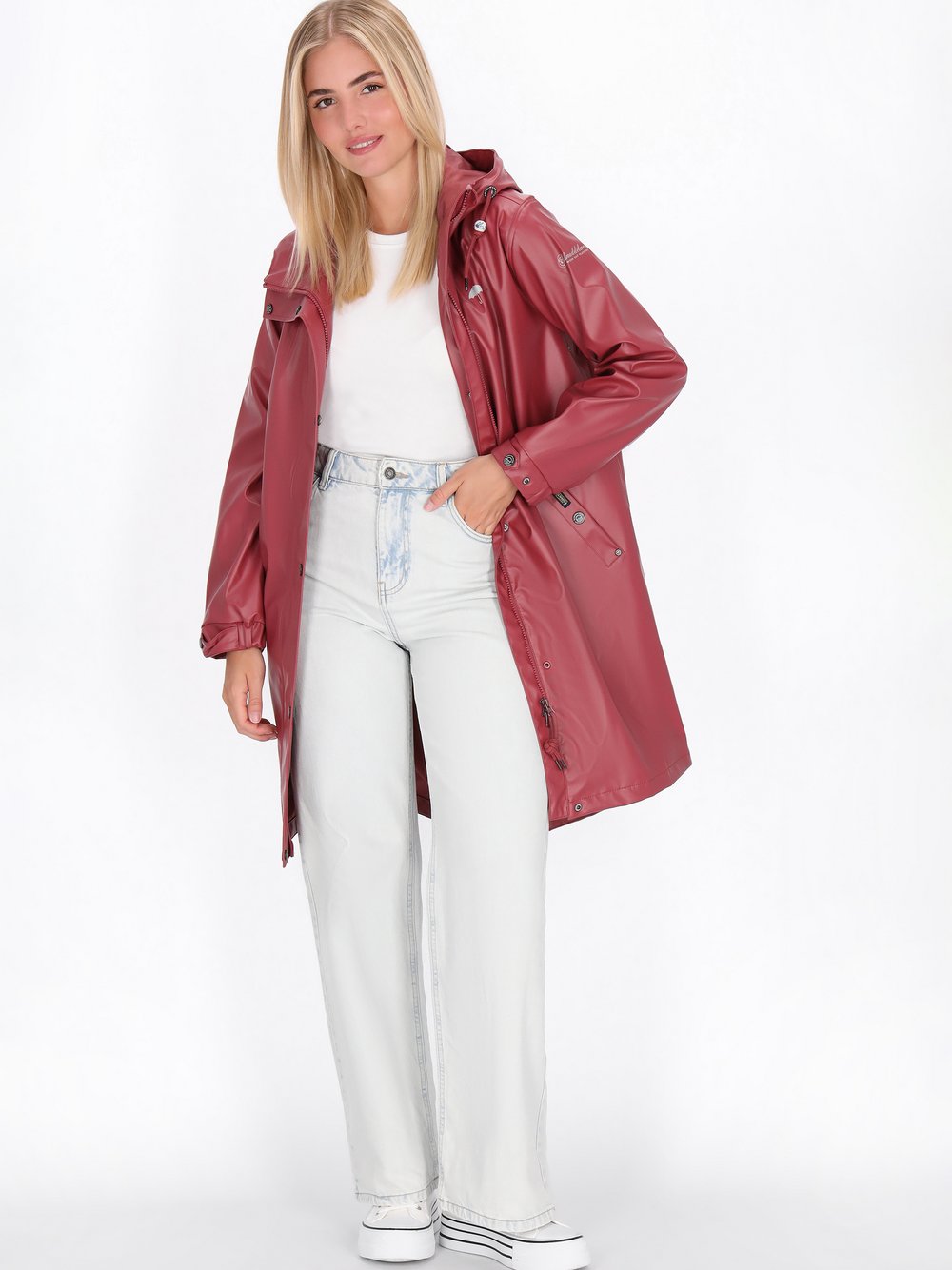 Schmuddelwedda Mantel Damen rot, S