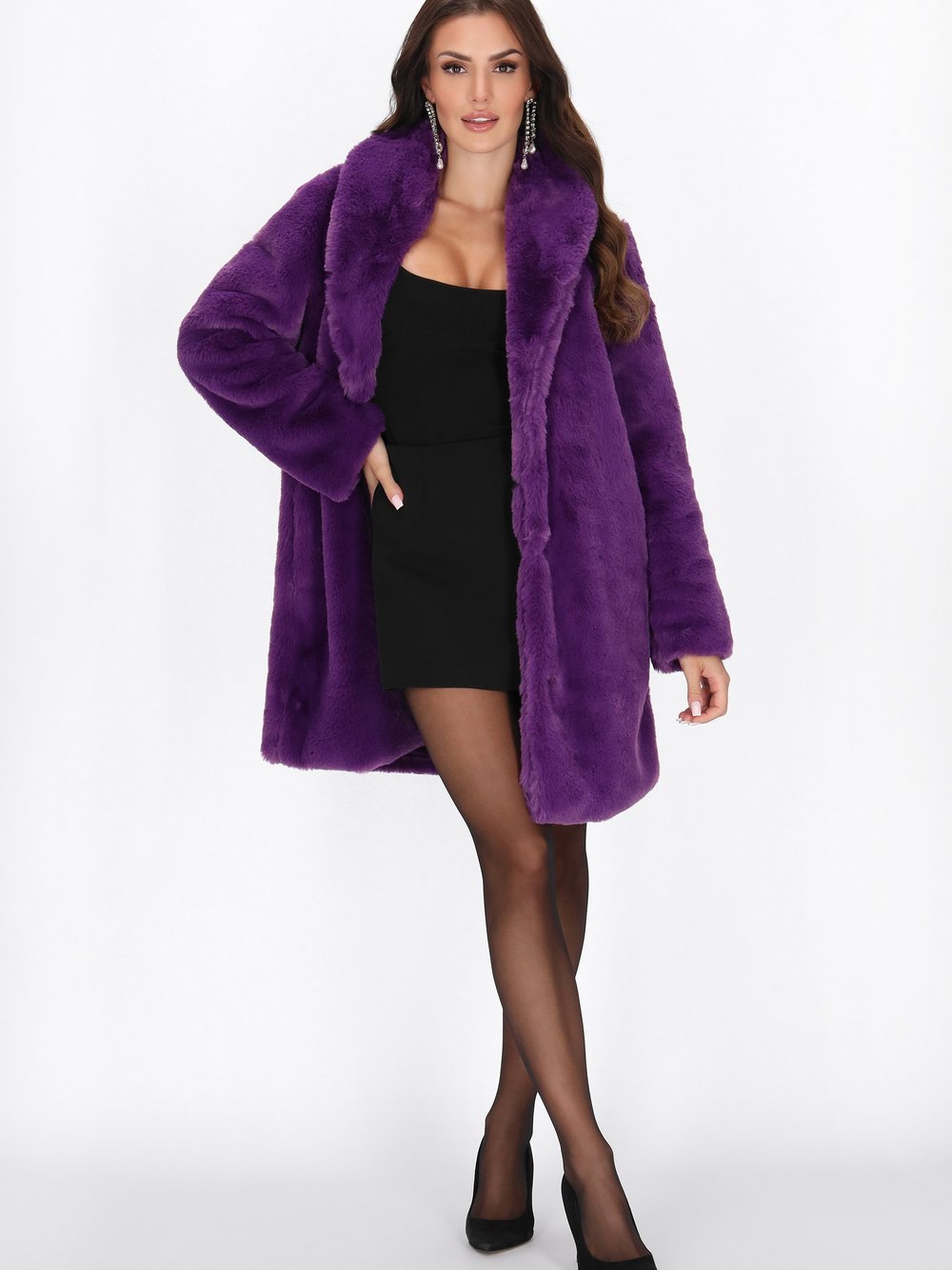 Faina Mantel Damen lila, XS