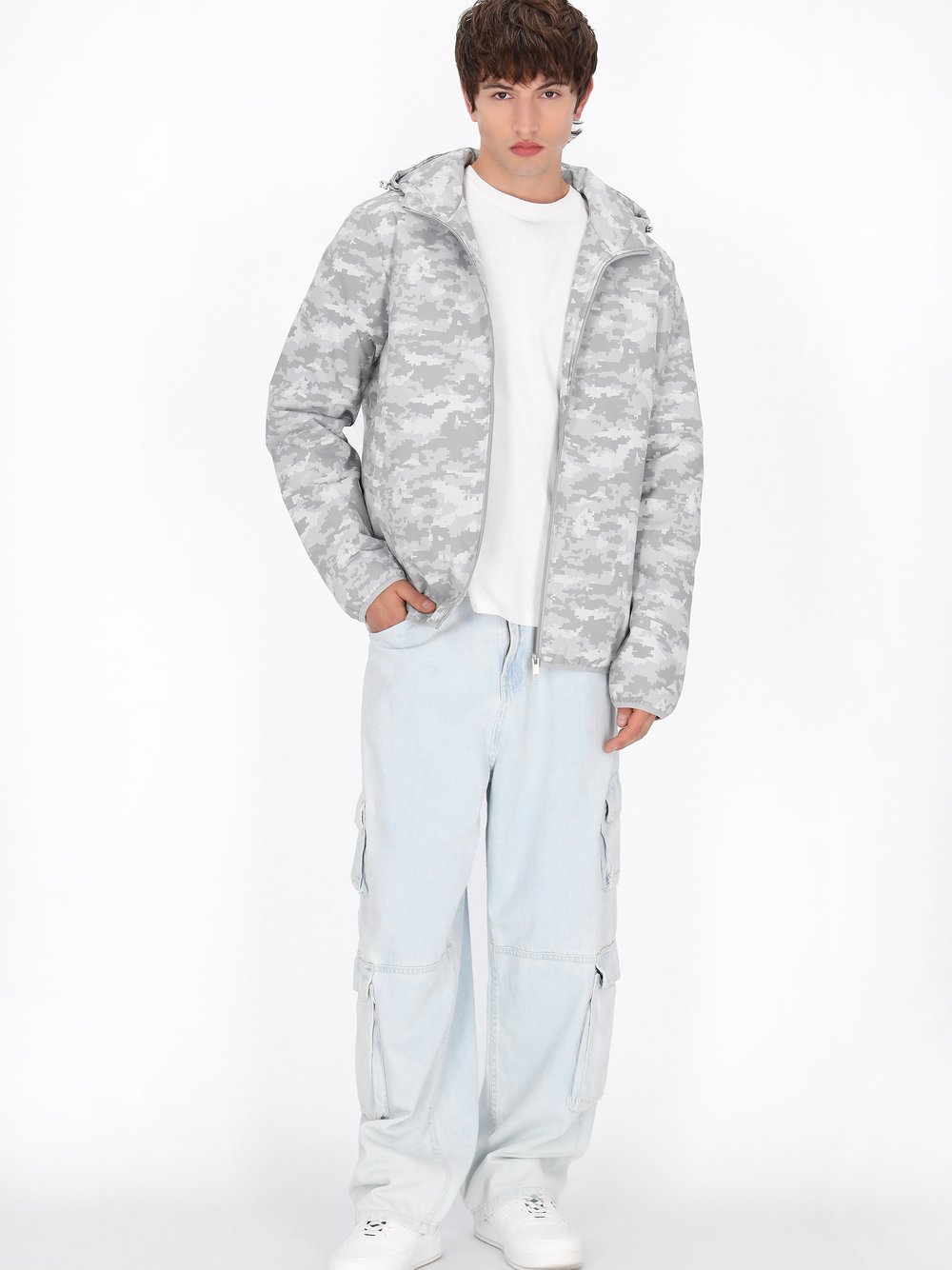 Mo Jacke Herren mehrfarbig bedruckt, XXL