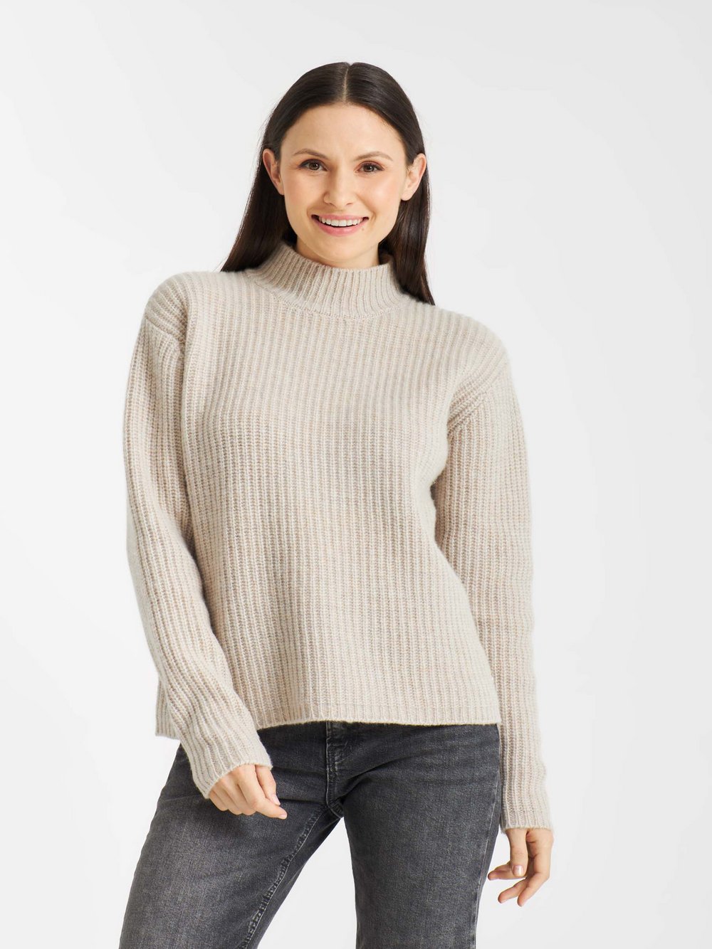 Thumbnail - Frieda & Freddies Strickpullover Damen Wolle beige, 38