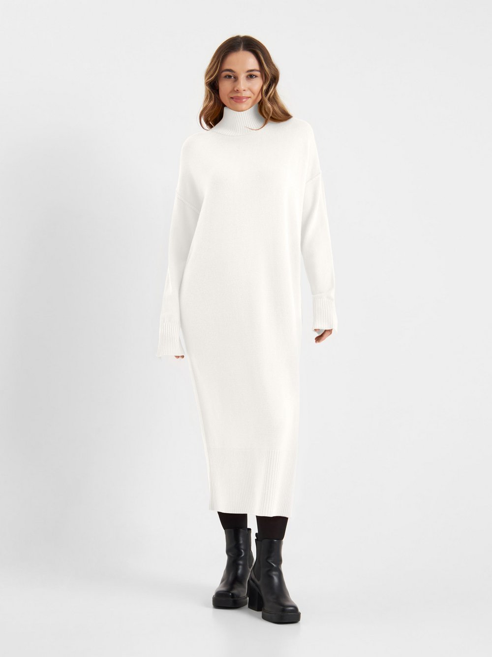 Thumbnail - Frieda & Freddies Strickkleid Damen Viskose beige, 38