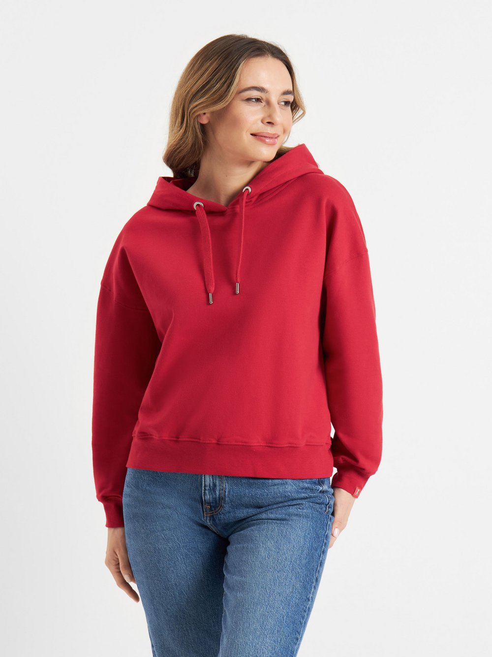 Frieda & Freddies Kapuzensweatshirt Damen Baumwolle rot, 38