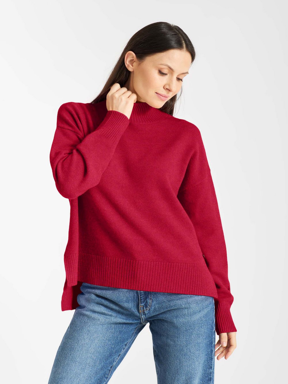 Thumbnail - Frieda & Freddies Strickpullover Damen Viskose rot, 40