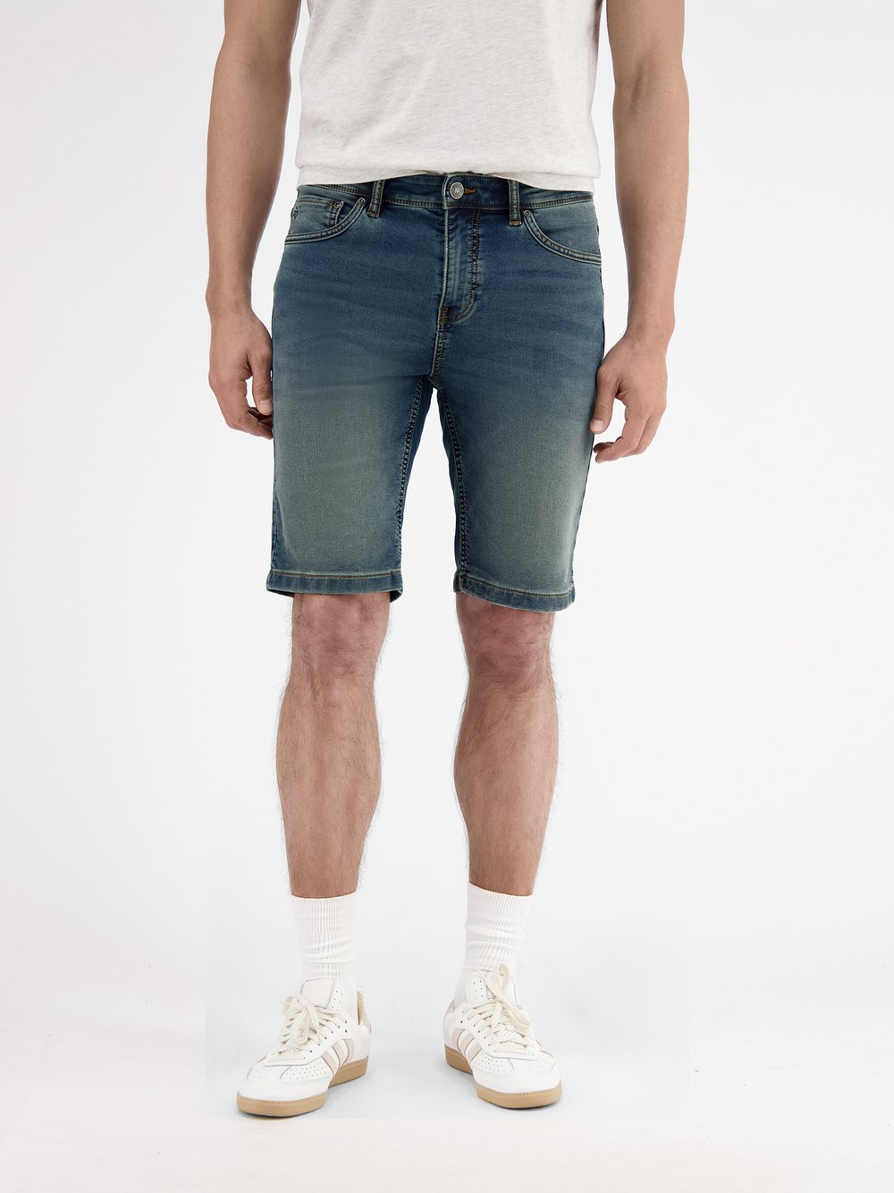 LERROS Jogg-Bermudas Herren Baumwolle blau, 36