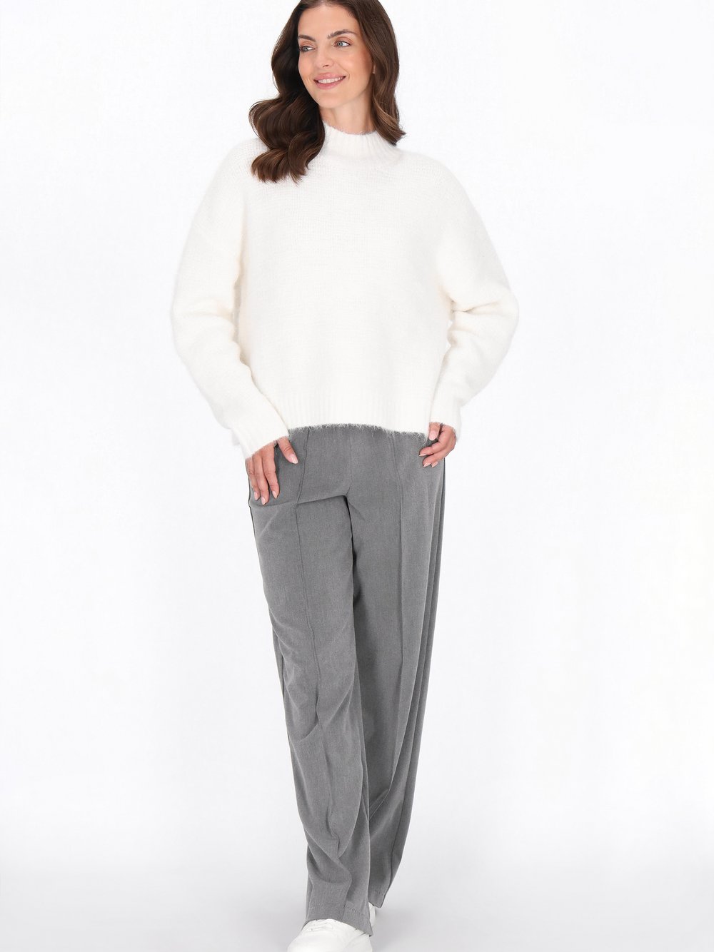 Usha Pullover Damen weiß, M/L