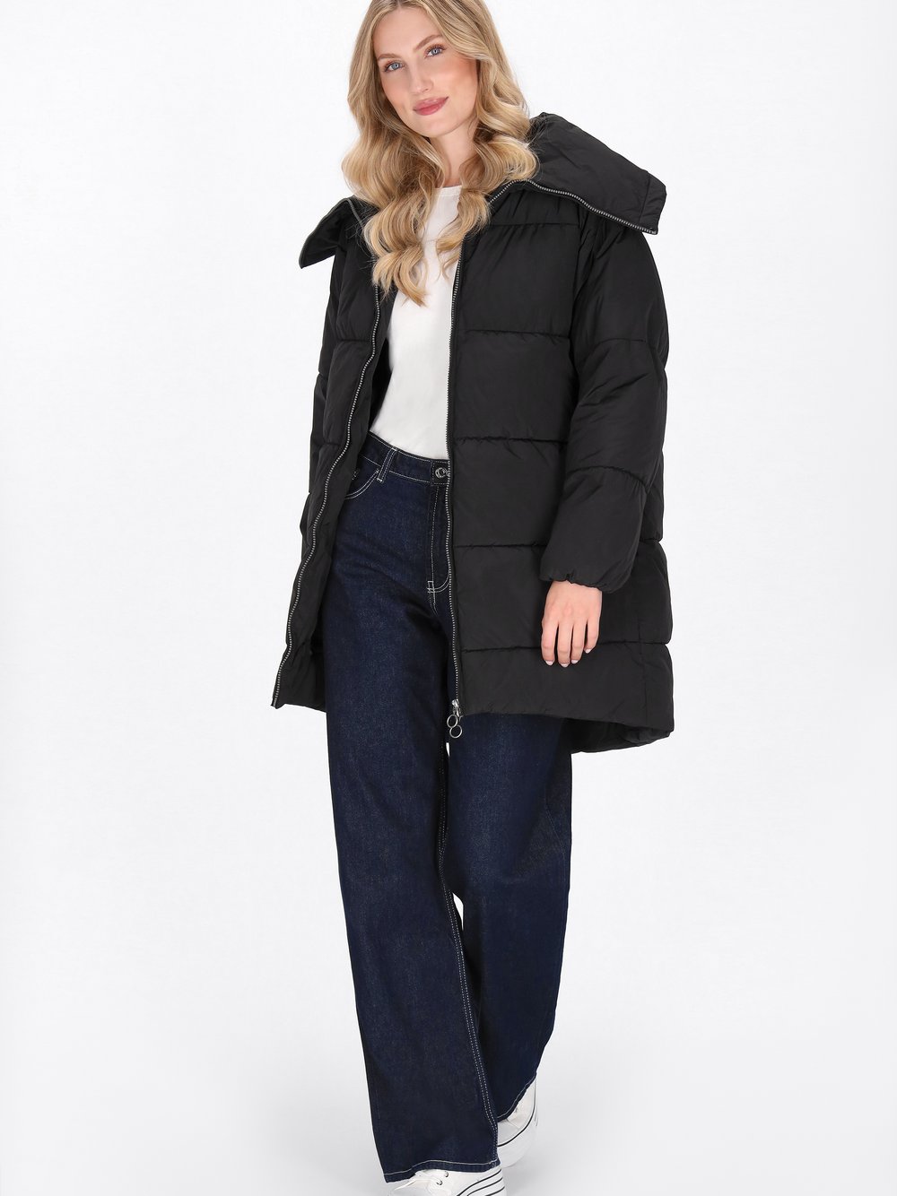 Dreimaster Mantel Damen schwarz, XS