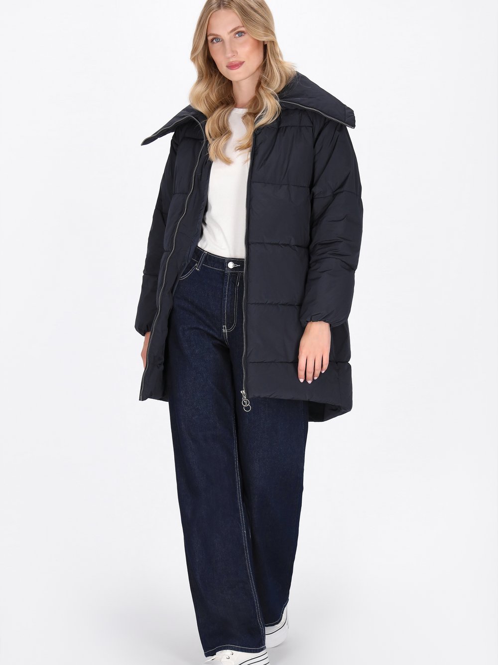 Dreimaster Mantel Damen blau, S