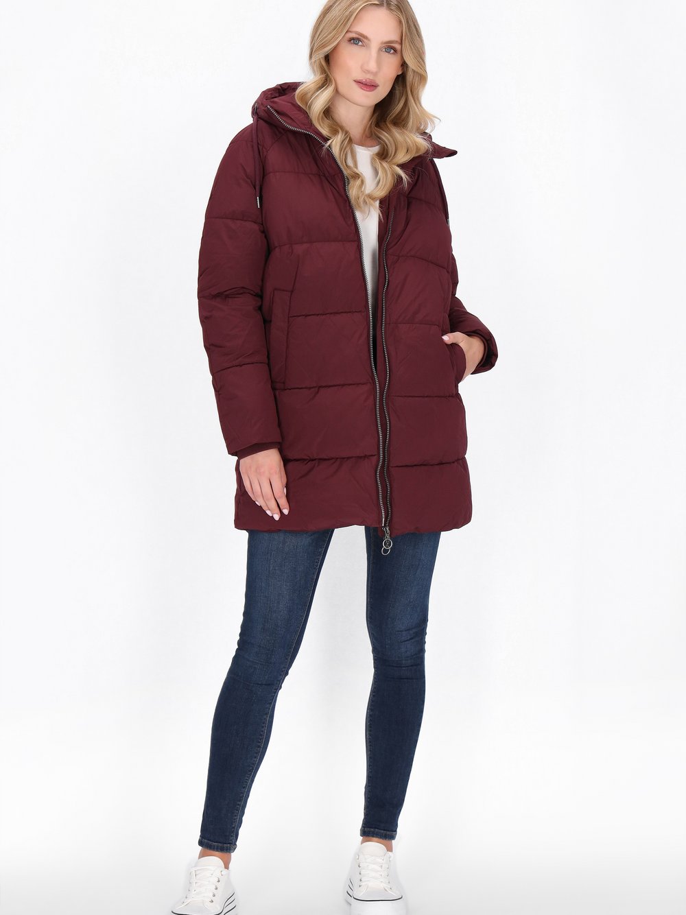 Dreimaster Mantel Damen rot, M