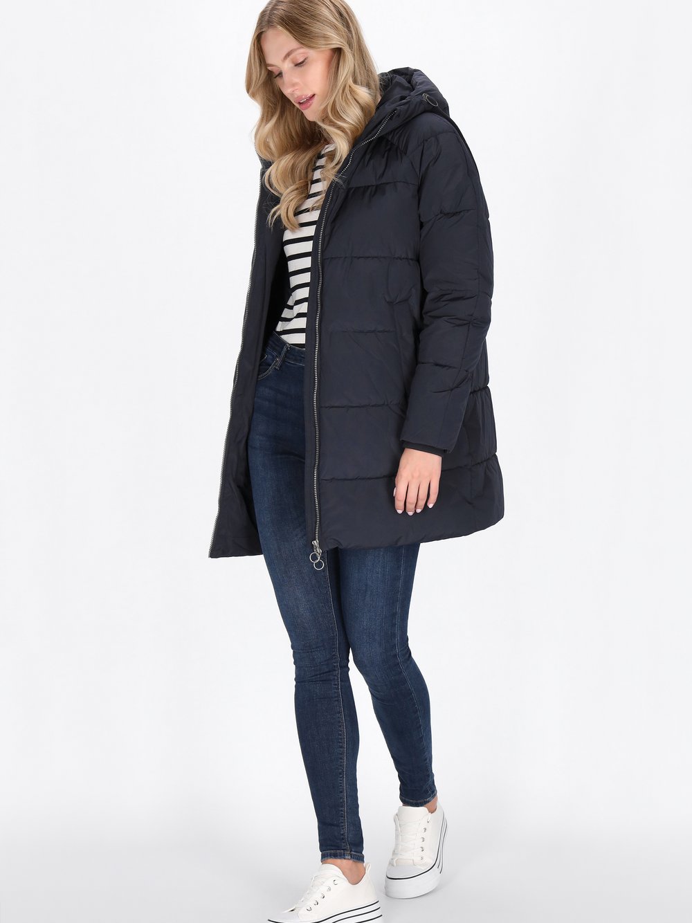 Dreimaster Mantel Damen blau, L