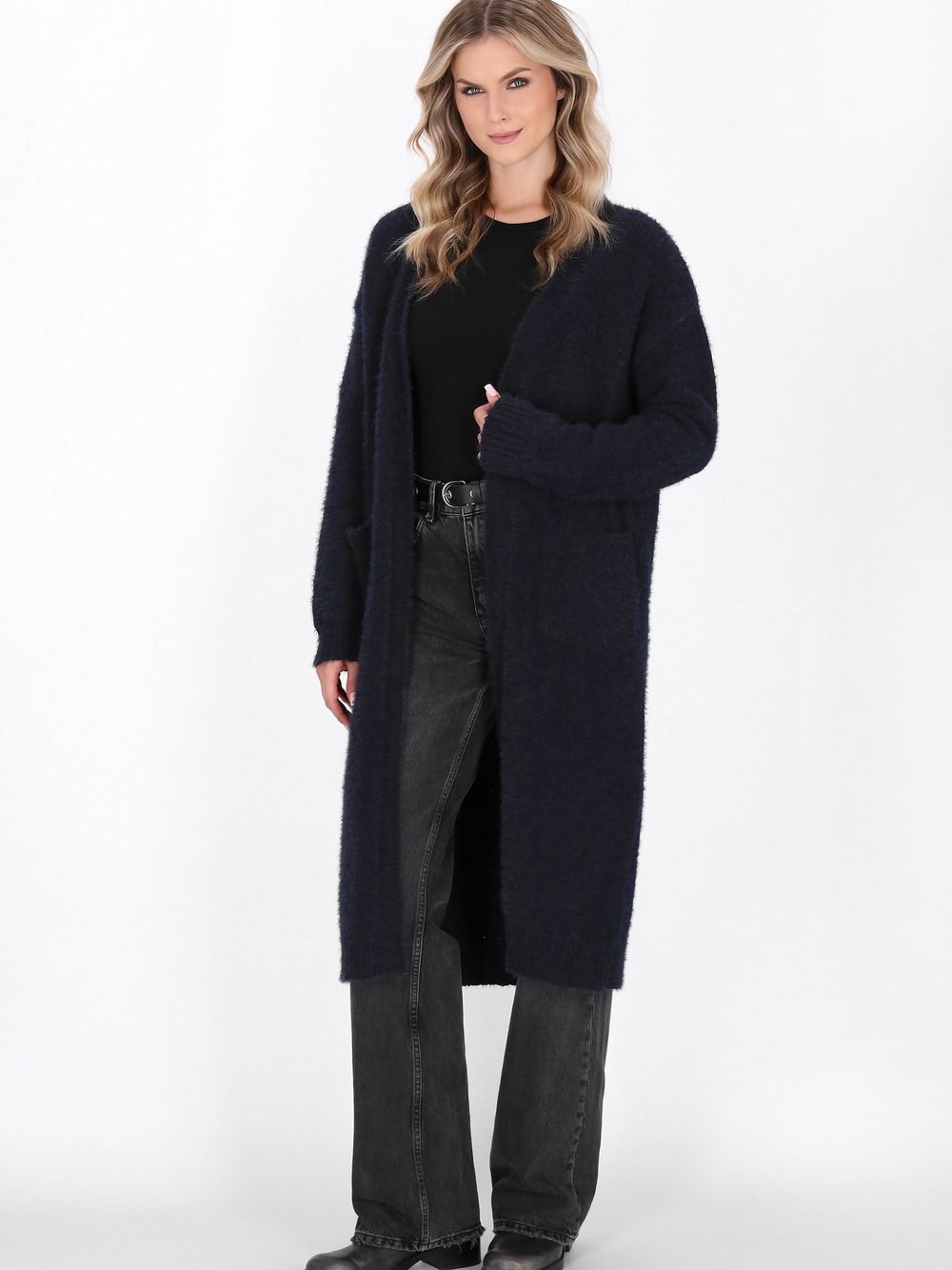 Dreimaster Strickjacke Damen blau, XS/S