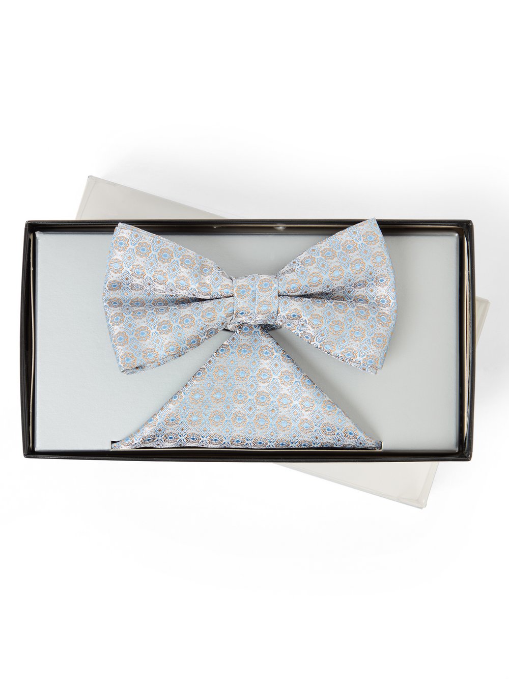 Wilvorst Fliege und Einstecktuch Herren Regular Fit mehrfarbig gemustert, ONE SIZE