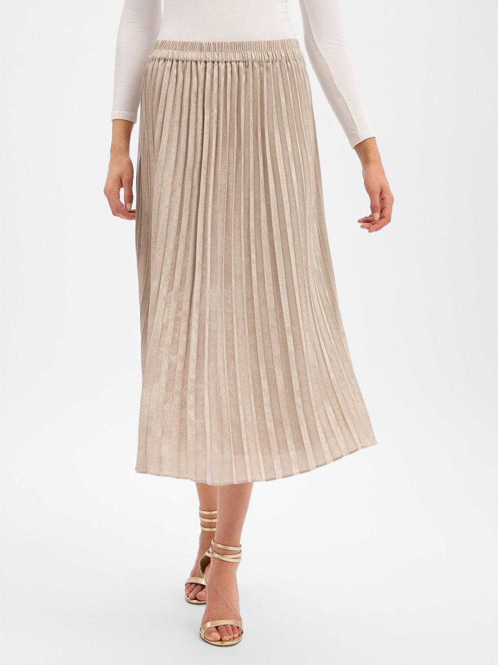 s.Oliver BLACK LABEL Faltenrock Damen beige, 44