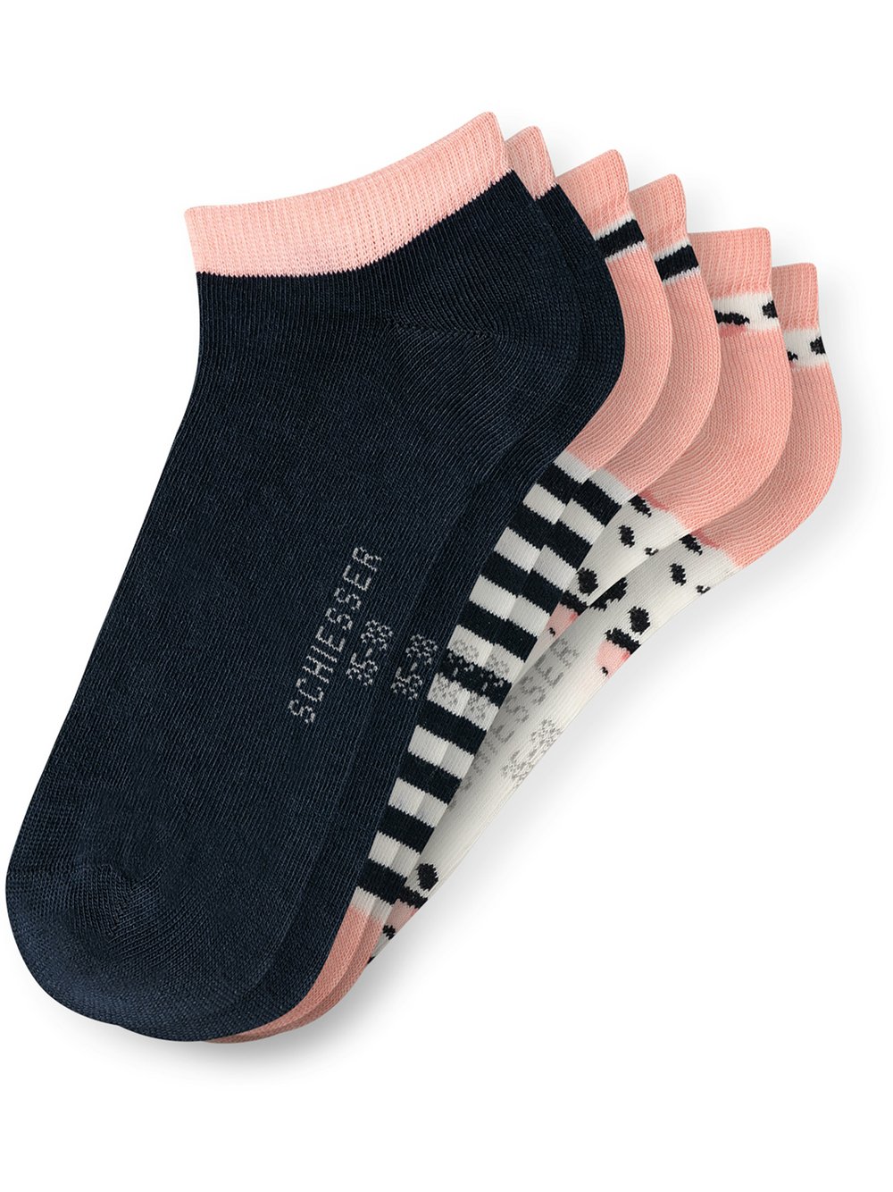Schiesser Sneakersocken Mädchen Jersey mehrfarbig bedruckt, 31-34