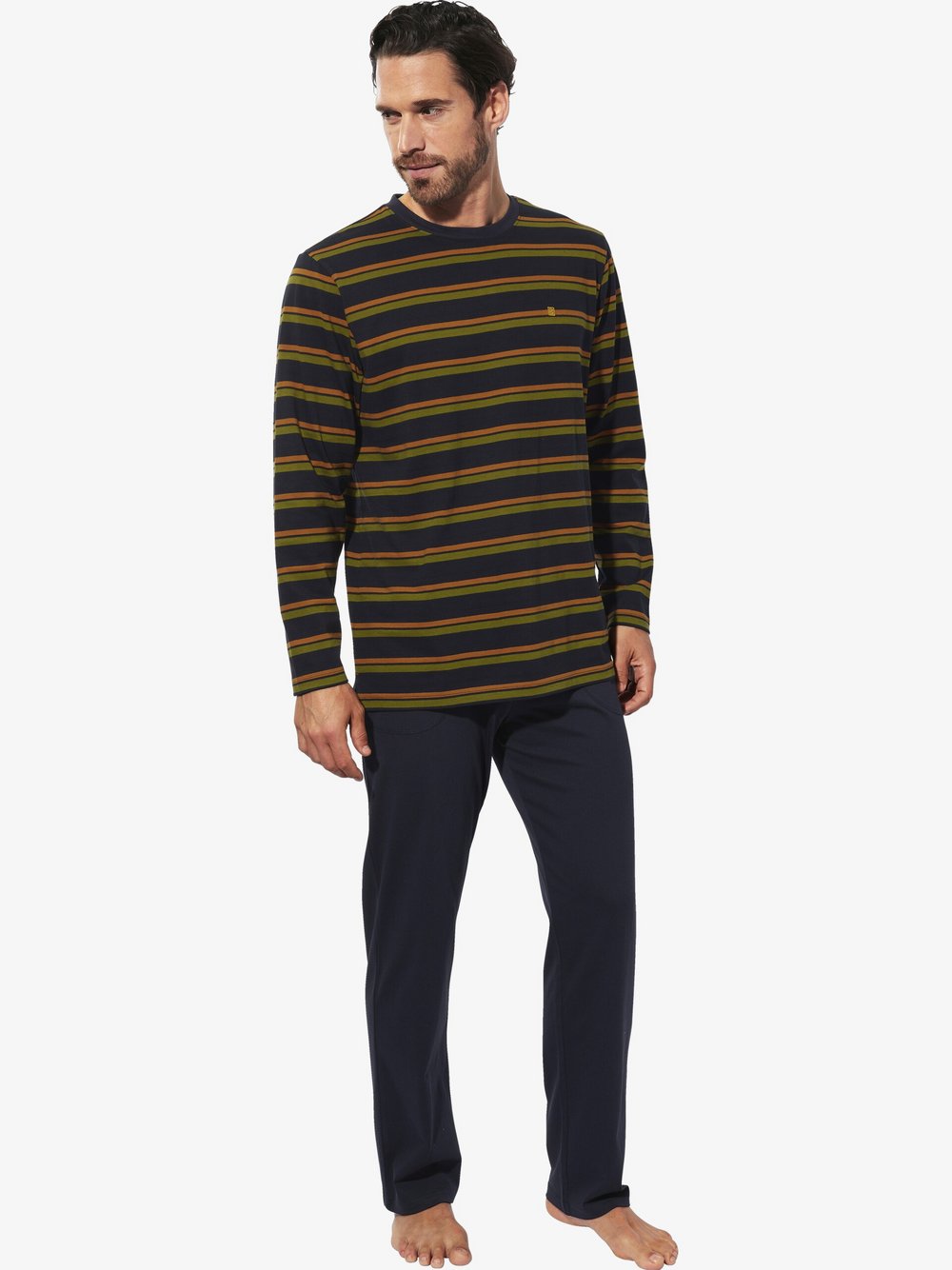 Thumbnail - BABISTA Schlafanzug Herren Baumwolle mehrfarbig gestreift, XL