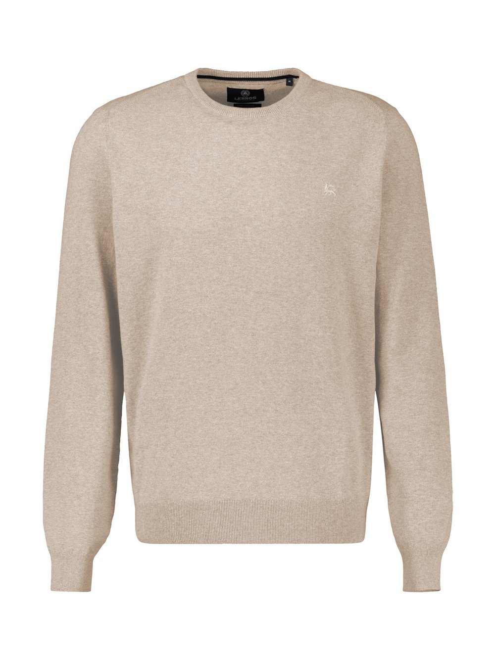 LERROS Strickpullover Herren Baumwolle beige, XXXL