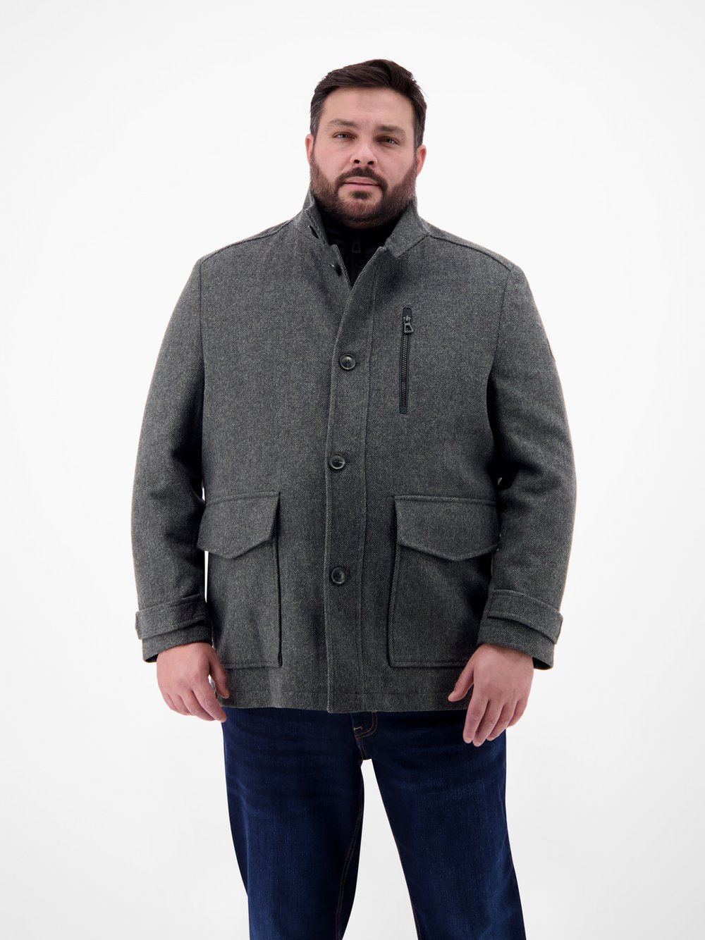 LERROS Mantel Herren grau, XXXL