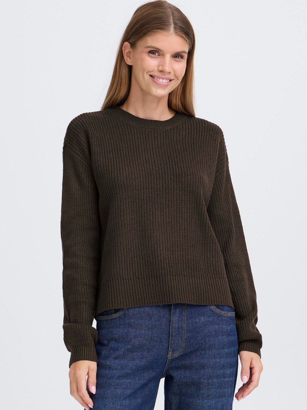 OXMO Strickpullover Damen braun, M
