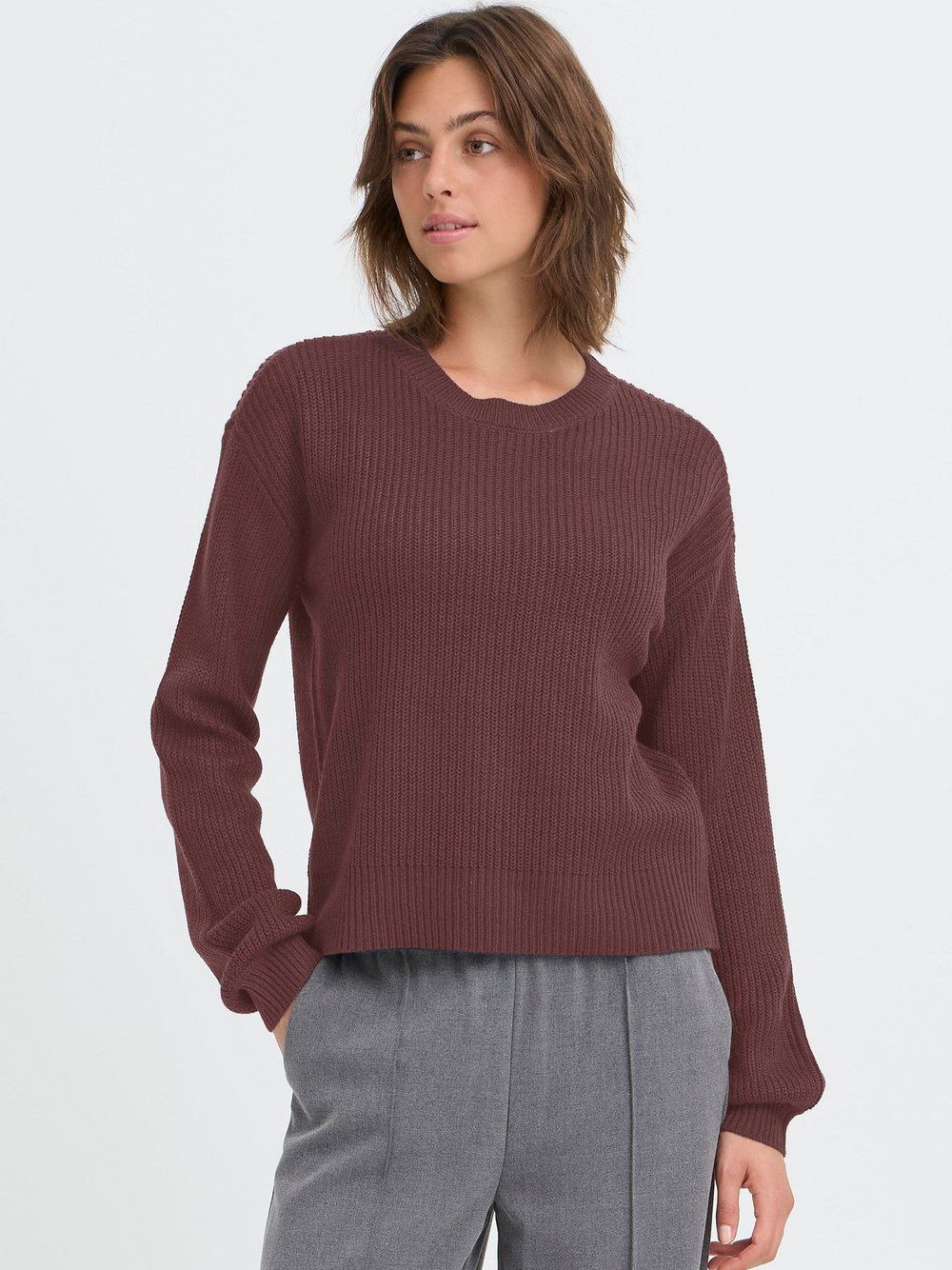 OXMO Strickpullover Damen braun, M