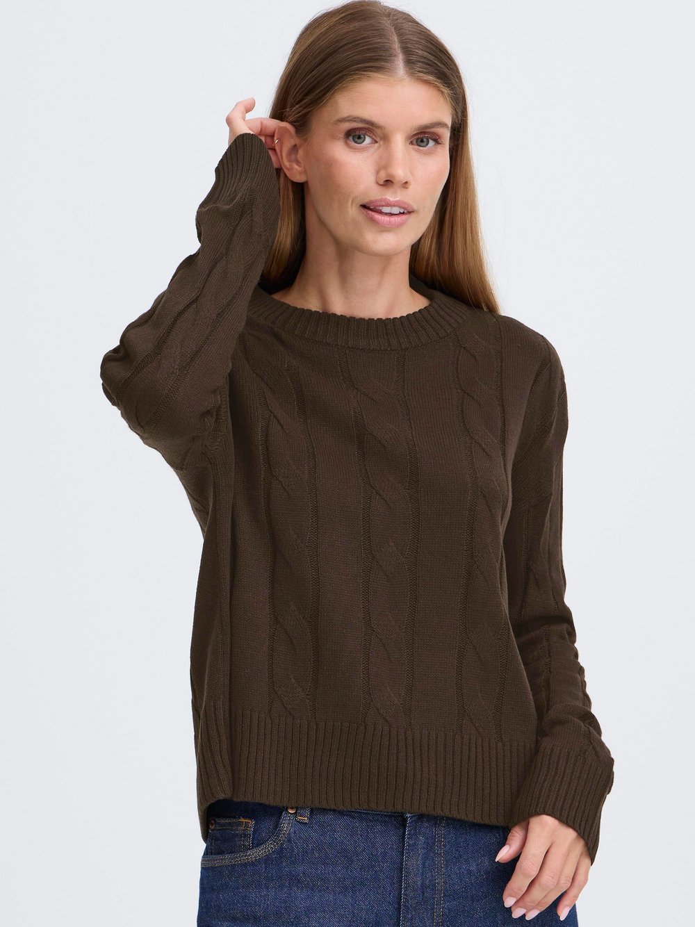 OXMO Strickpullover Damen braun, M