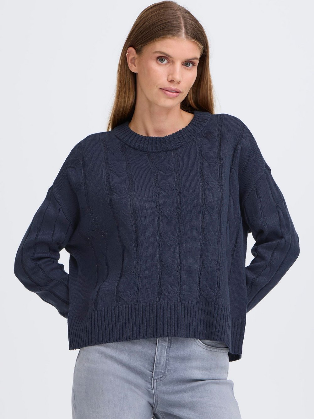 Thumbnail - OXMO Strickpullover Damen blau, XL