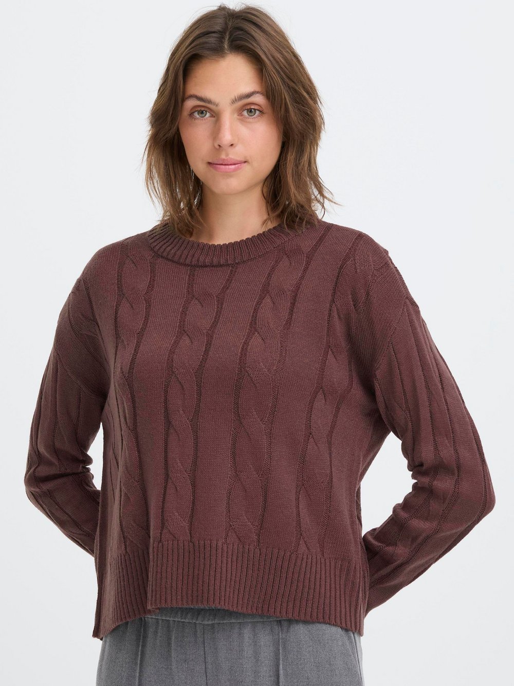 OXMO Strickpullover Damen braun, M