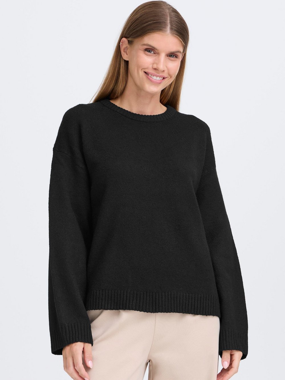 OXMO Langarmshirt Damen schwarz, XS