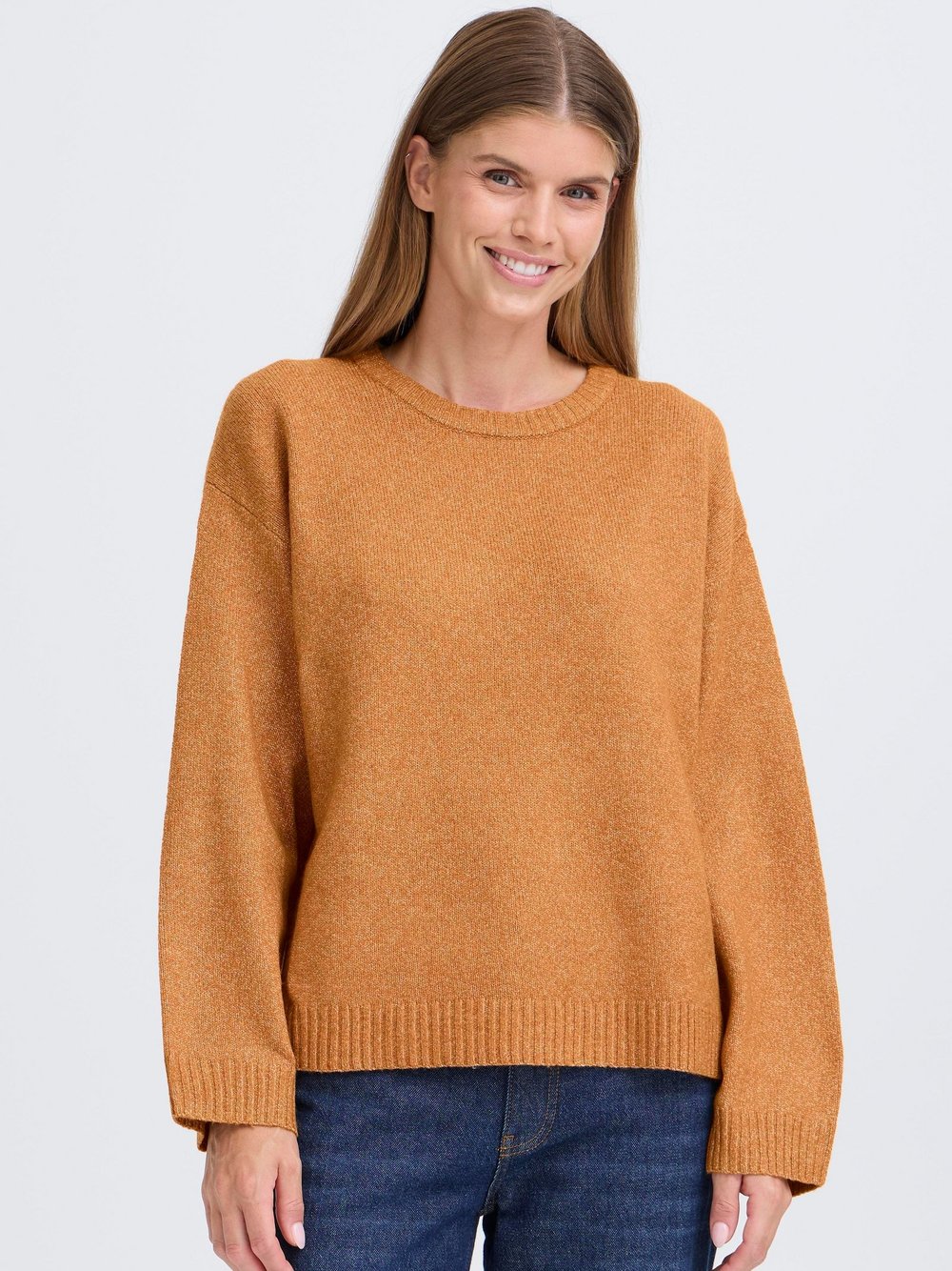OXMO Langarmshirt Damen braun, XS