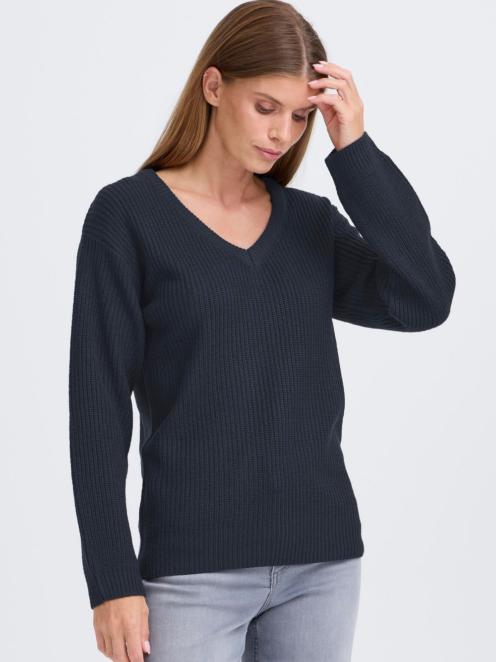 Thumbnail - OXMO Strickpullover Damen blau, L