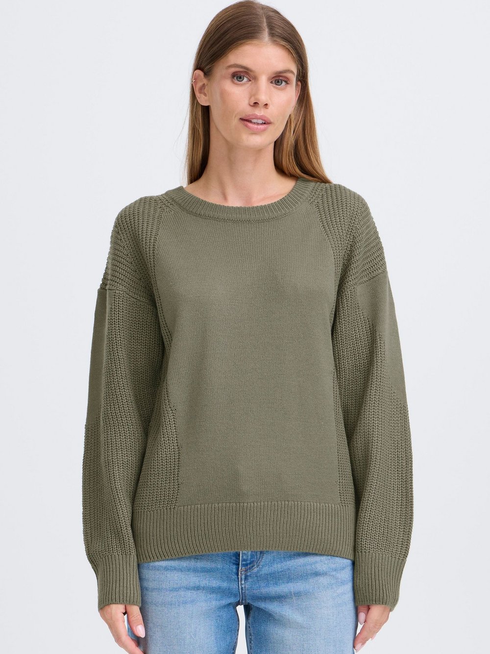 OXMO Langarmshirt Damen grün, XXL