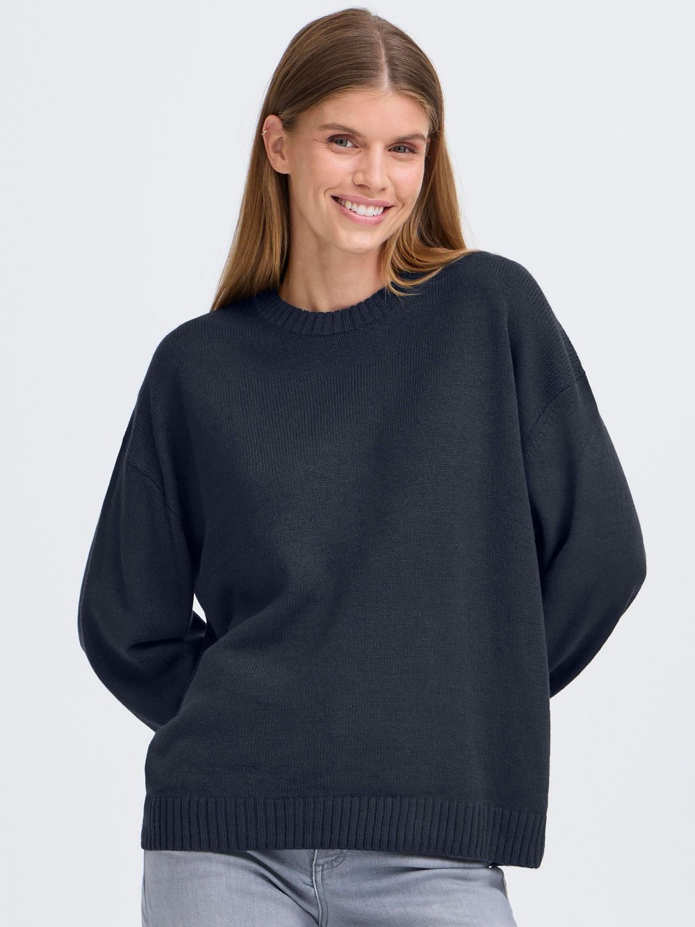 OXMO Strickpullover Damen blau, L