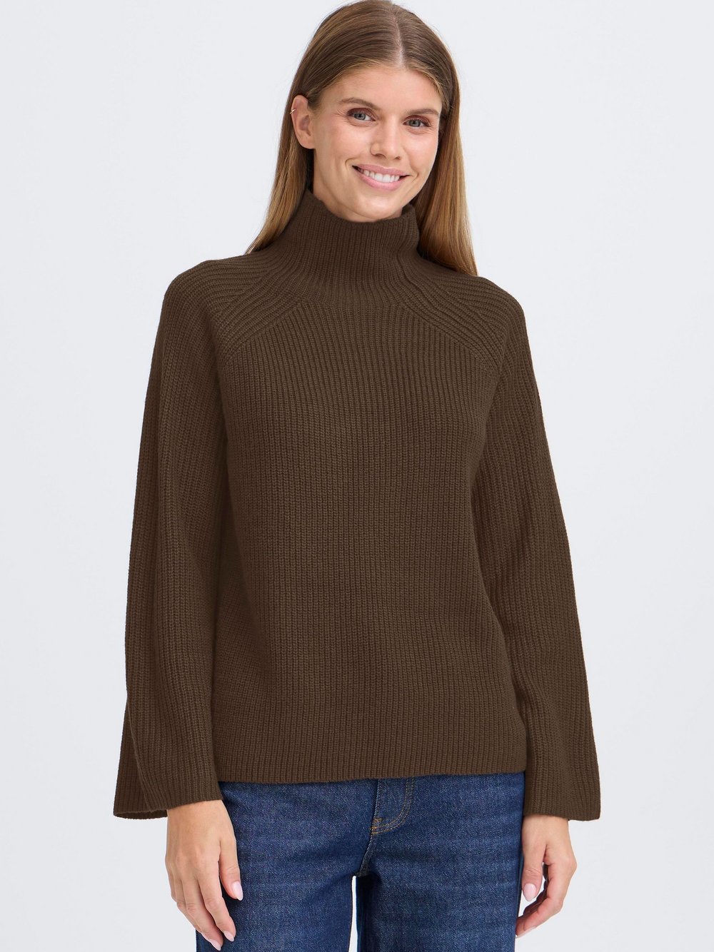 Thumbnail - OXMO Strickpullover Damen braun, XL