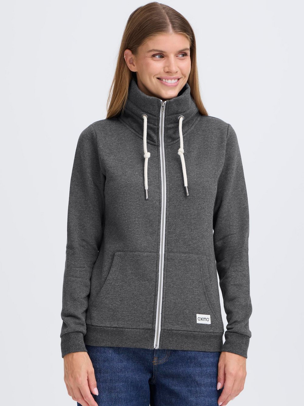 OXMO Trainingsjacke Damen Textil grau, XXL