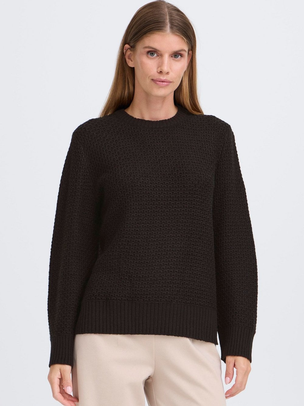 OXMO Strickpullover Damen schwarz, M