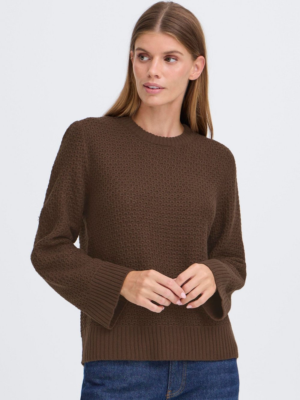OXMO Strickpullover Damen braun, XXL