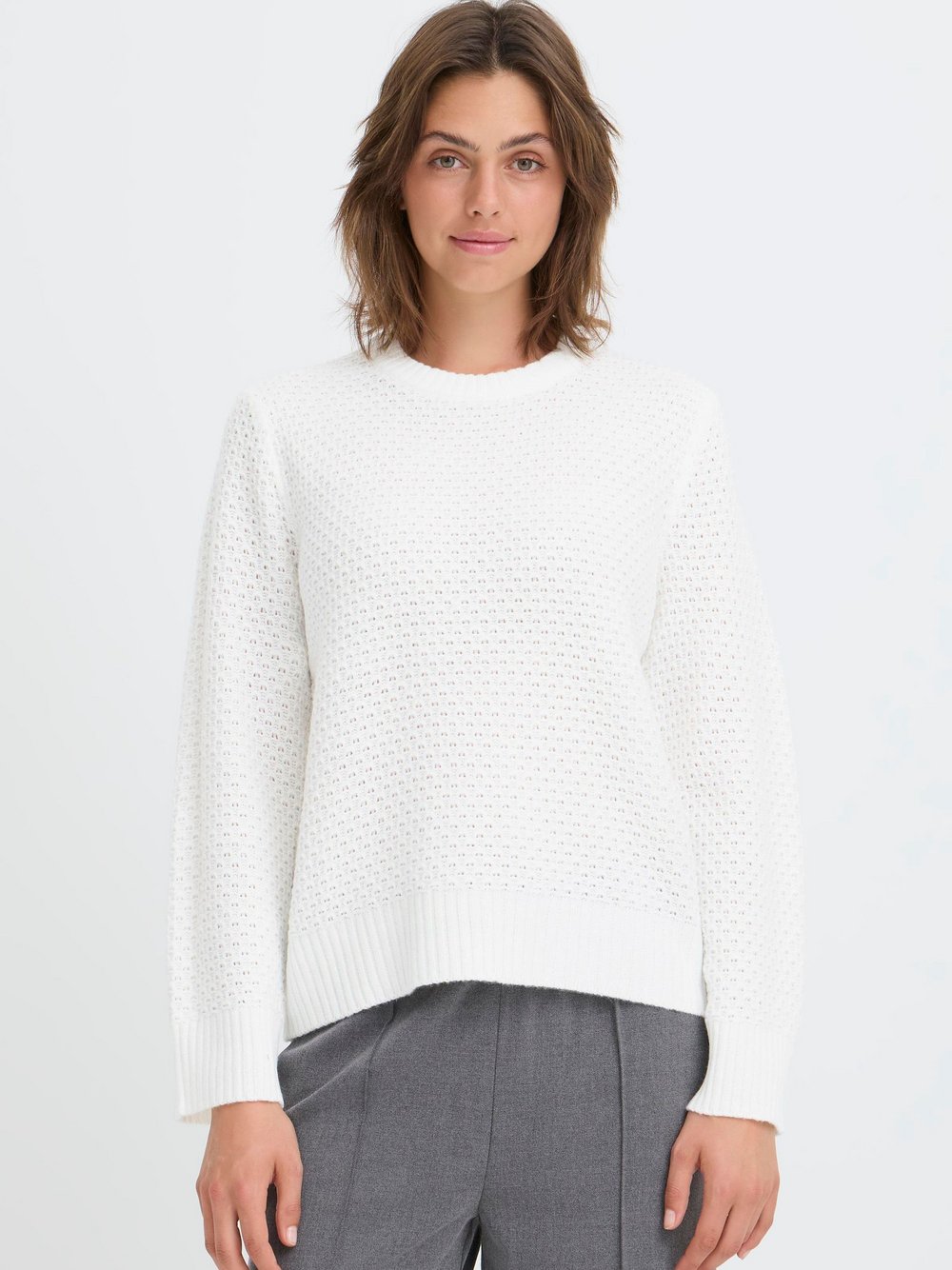 OXMO Strickpullover Damen weiß, XXL