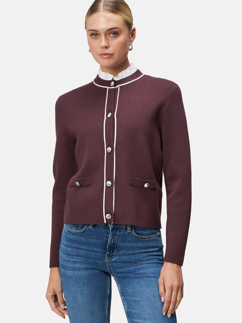 zero Strickjacke Damen Viskose rot, 34