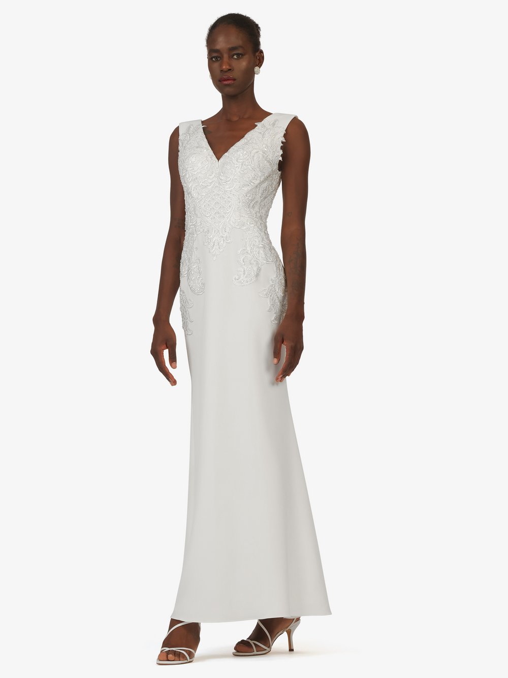 Thumbnail - Kraimod Abendkleid Damen weiß gemustert, 34