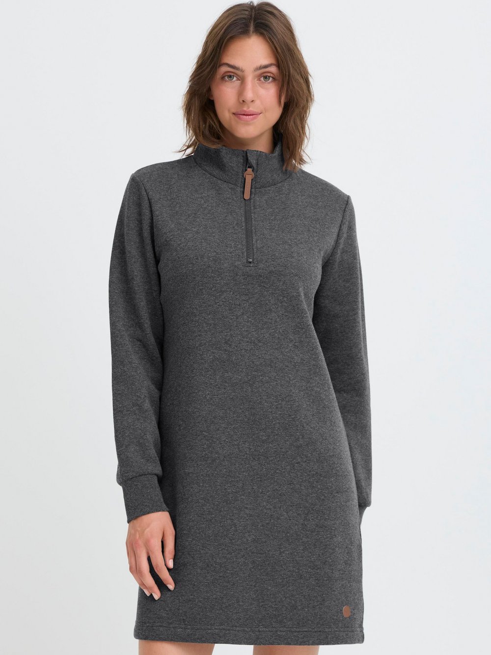 OXMO Sweatkleid Damen grau, XXL