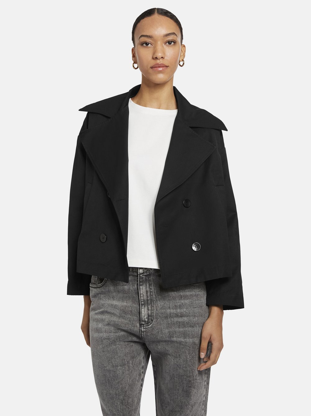 Thumbnail - Nicowa Kurzjacke Damen Baumwolle schwarz, 38