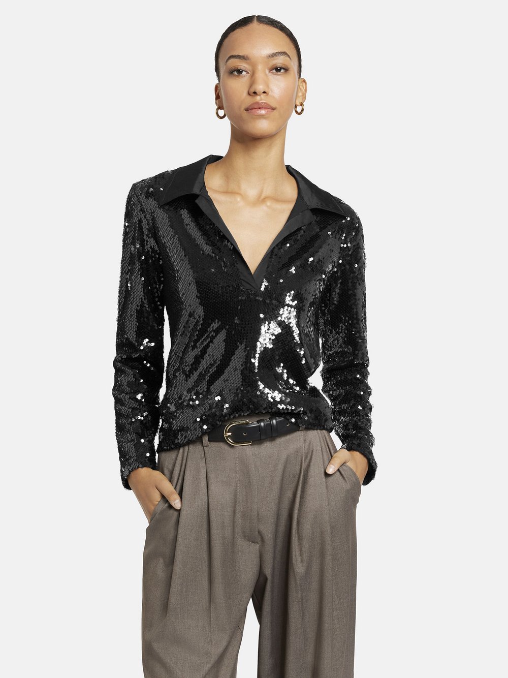 Nicowa Poloshirt Damen schwarz, 36