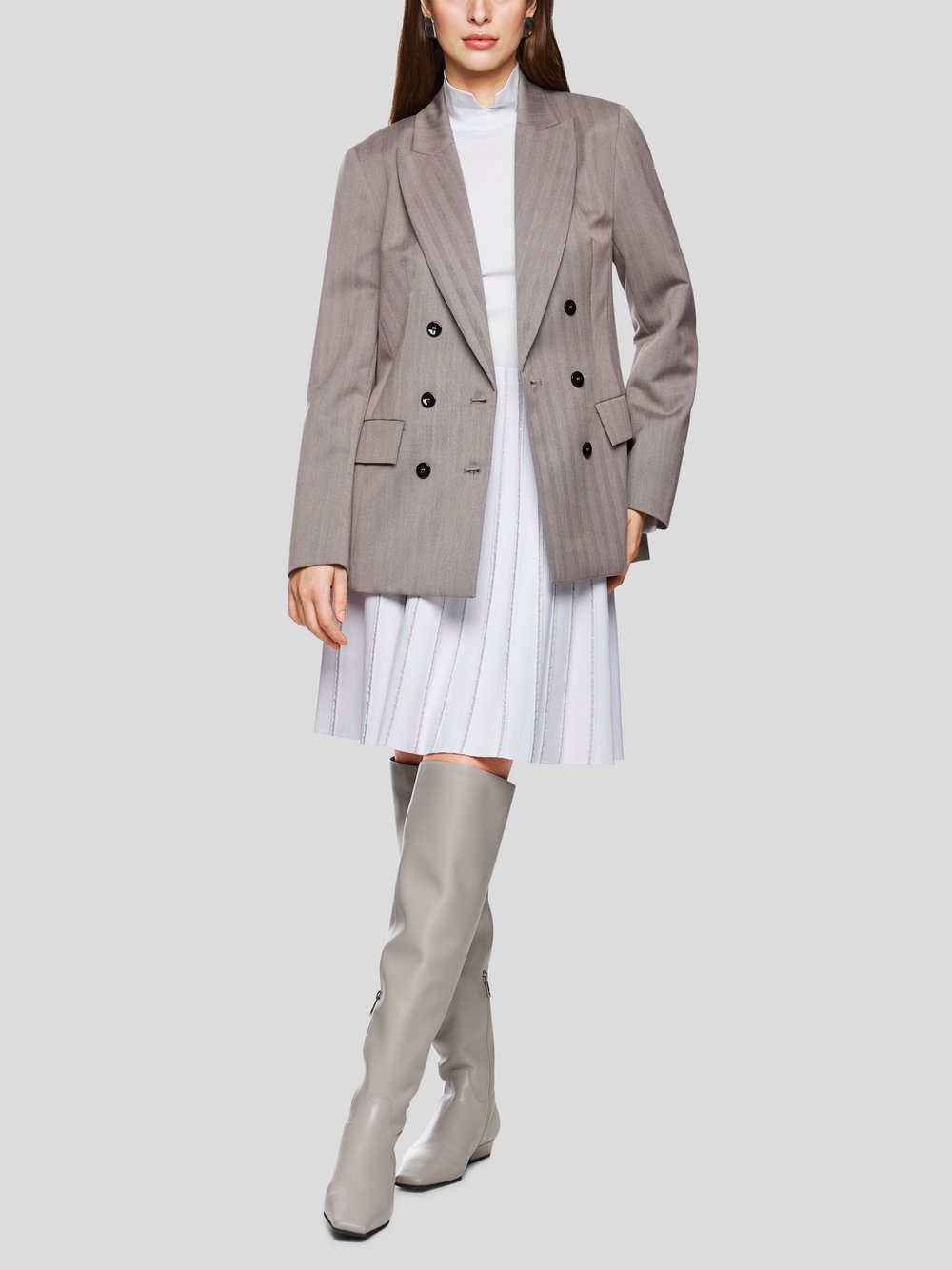 Marc Cain Blazer Damen beige gestreift, 36